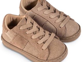 BW4273-BΔετό Sneaker με Ύφασμα Canvas και Δέρμα ΚαστόρEIGE1-BABYWALKER